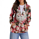 Naiste kapuutsiga dressipluusid Trendikad topid Vabaaja s&uuml;gisemood Pikkade varrukatega taskutega pusa Pullover Kerge XL arbuusipunane v&auml;rv