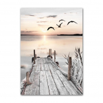 Palkmaja Lake Bridge Lillelindude rannik Seinakunst L&otilde;uendimaal Kaasaegne elutoa sisekujundus Plakatid ja v&auml;ljatr&uuml;kid Avaleht Seinapildid 20x30cm