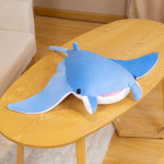 Multikas kala Manta ray pl&uuml;&uuml;slelu Kawaii kuradir&auml;imekujuline armas pl&uuml;&uuml;sipadi pehme mereelustiku nukuga t&auml;idetud 70cm sinine