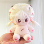 20cm Kawaii Palus Puuvillanukk Iidol T&auml;idisega Superstaar Kuju Nukud Kaksteist T&auml;htkuju Nukk Saab R&otilde;ivaid Vahetada Kingitus with skeleton beige