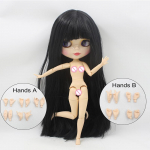 ICY DBS Blyth nukk bjd m&auml;nguasi must sirge pikk juus valge nahk liigendkeha 1/6 30cm anime m&auml;nguasi t&uuml;drukute kingitus anime