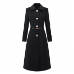 Women's Elegant Wool Blend Winter Uniform Coat 3XL