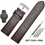 Armani AR2460/2461/2462/0263 jaoks Litchi tekstuuri randmerihm Originaalkvaliteediga ehtsast nahast kellarihm 24mm pruun must meeste rihm 24mm