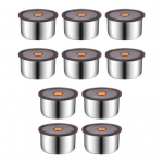 1/2/3/4/5/6/8/10 tk Toidu S&auml;ilitusn&otilde;ude Komplekt L&otilde;unakarp Roostevaba Teras Virnastatavad Suupistekarbid 10 pcs