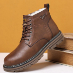 Meeste nahast poolsaapad Meeste nahast poolsaapad Meeste saapad Talvised veekindlad paksu tallaga saapad Pluss sametvill Meeste soojad puuvillased kingad 38