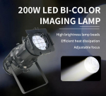 LED 200W kujutise valgus Prožektor Profiilvalgusti Alumiinium Professionaalne Soe/K&uuml;lm Valge/RGBW DMX Peovalgustus TV Stuudio Teatri atmosf&auml;&auml;ri jaoks must