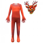 Lastepoiste 99 &Ouml;&ouml;d Metsas Loomad P&otilde;der Hirv Prindiga Tunked Maskikomplektid R&otilde;ivad J&otilde;ulud Rollim&auml;ng Halloween Cosplay Kost&uuml;&uuml;mid 110cm punane