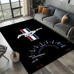 3D F-Ford Mustang v&otilde;idus&otilde;iduauto mootorratta vaip elutuppa, magamistuppa, kodu diivani kaunistamiseks, lasteala vaip libisemiskindel p&otilde;randamatt 70x100cm( 27x39in )
