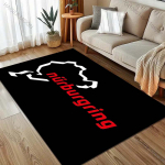 1 tk N&uuml;rburgring F1 rahvusvahelise raja vaip elutuppa kodu kaunistuseks libisemiskindel p&otilde;randamatt magamistuppa suur pesitav vaip 40x60cm (16x24in)