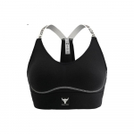 Under Armour Ss23 Rock Johnson Infinity Logotr&uuml;kiga Keskmise intensiivsusega spordirinnahoidja Naiste aluspesu Must 1373590-002 S