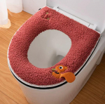 2 tk sooje tualettruumi istmekatteid komplekti kohta, sealhulgas tualettruumi istme kate ja tualettruumi kaane kate, soojalt pehme pestav kinnine istmepadi