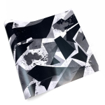 Autokiletamine Geomeetriline Camo Kokkup&otilde;rkevastane Autot&ouml;&ouml;stuse Vin&uuml;&uuml;lpaber Autokiletamiseks Vin&uuml;&uuml;l Kogu Keha Terve Rull Veekindel Kleebis 30cmx200cm must