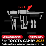 TOYOTA CAMRY 2025 Paneeli Armatuurlaua Navigatsiooni Autode Siseosa Kaitsekile TPU Kriimustuskindel Kleebis Kaitse LHD