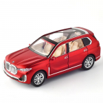 1/32 BMW X7 MAASTUR Sulamist M&auml;nguauto Mudel Rooliratas Heli ja Valgus Laste M&auml;nguasi Koguja S&uuml;nnip&auml;evakingitus punane