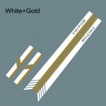 4 tk autokleebised k&uuml;ljeukse tagumine pagasiruum 4x4 triibuline graafika Mitsubishi l200 Triton vin&uuml;&uuml;lkleebise pikapi h&auml;&auml;lestuse jaoks valge kulla v&auml;rv