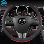 for Mazda CX3 CX4 CX5 CX6 CX7 CX8 CX9 CX30 CX50 CX60 CX70 CX80 CX90 Genuine Leather Car Steering Wheel Cover Auto Accessories beež