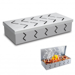1 tk 22x10CM Roostevabast terasest karbigrill BBQ grillikarp 90&deg; avatava kaanega - T&auml;iuslik maitsek&uuml;llaseks grillimiseks! Grillialuse Osad China Mainland