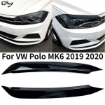 2 TK tagaakna spoiler ja tiivad VW Polo MK6 2018 ABS l&auml;ikiva musta k&uuml;lje auto dekoratiivse v&auml;lisk&uuml;lje jaoks