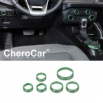6X Air Condition/Headlight/Radio Switch Knob Trim Ring green for Ford Bronco 21+
