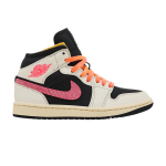 Air Jordan 1 Mid SE Edge Flight Club Naiste tossud Must Kahvatu-Iivo Musliin IB7007-107 36.5