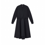 Fila Valge Mood Lihtne Klassikaline Vabaaja Mitmek&uuml;lgne Mugav Vaba Poollukuga Elegantne Pikkade Varrukatega Kleit Naiste kleidid Legendaarne-Sinine F11W613302FNV XL