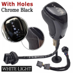 1Pcs Original Electronic Gear Shift Knob LED Shift Lever Handball For VW golf mk6 mk7 passat B7 B8 tiguan MK2 Scirocco Octavia WHITE-Chrome Black-H