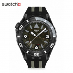 Swatch SCUBAQUA BLACK SEA NETTLE SSCU09B100 meeste k&auml;ekell kvartsanaloog 10 ATM veekindel suurem suurus &Scaron;veitsi br&auml;nd stiilne kingitus.