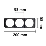 Universal 52mm Tripe 3 Hole Single Gauge Meter Radio Din in Dash Panel Pod Panel Iron Mount 2inch For Auto Car black