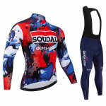 2026 Soudal Quick Step meeskonna s&uuml;gisene rattas&auml;rgi komplekt meestele Rattariided Pikkade varrukatega riided Rattavorm MTB S&auml;rk Rattariided S