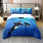Vaala tekkikatted lastele teismelistele Tekikatted Suurus Queen Twin Kerge Sulet&auml;idisega Toakujundus 2 padjap&uuml;&uuml;ri 1 tekikate Tekki ei ole EU Single(135*200cm)3pcs blue