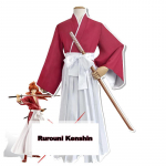 Rurouni Kenshin Himura KENSHIN Cosplay Kost&uuml;&uuml;m Kimono Halloween Rollim&auml;nguriided Topid & P&uuml;ksid & V&ouml;&ouml; &Uuml;htne XL