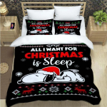 Multikas Snoopy Mustriga Tekikate Padjap&uuml;&uuml;ridega 3D Digitaalselt Tr&uuml;kitud Voodipesu Komplekt &Uuml;heinimese Kaheinimese Suur Kuninglik J&otilde;ulukink EU Single(135*200cm)3pcs