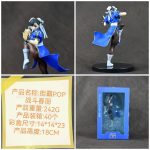 18CM Anime Street Fighter Chun-Li Kuju Seisev Mudel M&auml;nguasi Kingitus Kollektsioon V&otilde;itleja Tegevuskuju M&auml;ngutegelane PVC With box blue