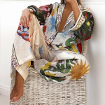 Naisteriided 2025 s&uuml;gis ja talv uus temperament mood vaba vabaaja tr&uuml;kitud s&auml;rk laia s&auml;&auml;rega p&uuml;ksid &uuml;likond naistele 3XL aprikoosi