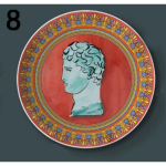 8'' Itaalia Ginori 1735 Neptuni R&auml;nnak Keraamiline Taldrik Seinakujundus elutuppa magamistuppa brown