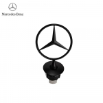 T&auml;hekujuline kapotiembleem Auto kapott Esimene kroomitud logo Kapoti m&auml;rgistus Mercedes Benz C E S Klassile W204 W205 W212 W213 W211 W220 W222 W223 must