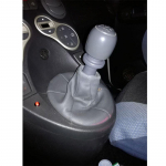 5-k&auml;iguline auto k&auml;igukangi nupp nahast mansetiga FIAT PANDA 2003 2004 2005 2006 2007 2008 - 2012 jaoks 5speed