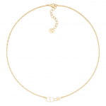 Dior Lucky Series Kirjakujundusega Metallkaelakee Unisex kaelakee Kuldne N3476WOMCYD03S F,Gold