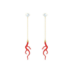 Swarovski Koorallkarp Kuldse Tooni Kett L&auml;bistatavad K&otilde;rvar&otilde;ngad Naiste k&otilde;rvar&otilde;ngad Punane 5520662 Box (Random Color),Red