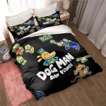 3D Multifilmi Koer Inimene Tekikott Padjap&uuml;&uuml;r Voodipesu Komplekt Dav Pilkey T&auml;iskasvanud Poisid T&uuml;drukud Magamistoa Kaunistus &Uuml;he- ja Kahekohaline 100x135cm gray