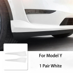 Tesla Model Y 2023-2017 jaoks 2 tk Esip&otilde;rkeraua kokkup&otilde;rkevastane riba TPE Esinurga huulekaitsekatteid V&auml;lisdisaini lisatarvikud valge