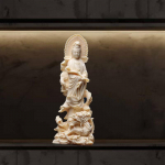 Draakon Guanyini Bodhisattva Buddha Kuju Skulptuur - Vaikskulptuur Hiina Buddha Kujud Kodu Ruumi, Kontori Feng Shui Kuju