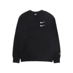 Nike Sportswear Meeste Kahekordse Swooshiga Fliisist &Uuml;mmarguse Kaelusega Dressipluus Must Tavaline L&otilde;ige DD5079-010 S