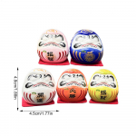 5 tk Mini Jaapani Daruma nukk &Otilde;nnelikud Amuletid Soovide T&auml;itmiseks Zen Kodu Laua Kaunistus Kontori Altari Feng Shui Kaunistus