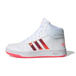 Adidas Hoops 2.0 Mid Signal White Pink Kids FW7610 30.5 white