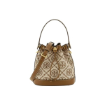 Tory Burch T Monogram Messingist Detailidega Elegantne T&otilde;mblukuga &Auml;mbrimuster Kotike Naiste K&auml;ekotid P&auml;hklipruun 84336-371 Shopping Bag Set(Basic Set+Shopping Bag)