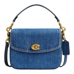 Coach Cassie 19 Metallist Aktsentide Kaunistus Teksariidest Ja Vasikanahast &Otilde;la- v&otilde;i Crossbody K&auml;ekott V&auml;ikesed Naiste K&auml;ekotid Tumesinine CAT45-B4RHO Basic Set (Bag+Dust Bag)