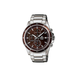 Casio Edifice Seeria Lihtne Vabaaja Moodne Kell Kvartsmehhanism Roostevabast Terasest Rihm Meeste kellad Pruun EFR-526D-5A Silver Strap