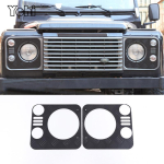 Alumiiniumisulamist Auto Esitulede Dekoratiivpaneeli Kate Land Rover Defender 90 110 2004-2019 jaoks Auto V&auml;lisaksessuaarid must