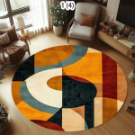 Retro Geomeetriline &Uuml;mmargune Vaip Boho Vintage Kodu Dekoor Elutuba Magamistuba P&otilde;randa Dekoor Matt Pehme Libisemisvastane Ring Vaip 120cm x 160cm orange